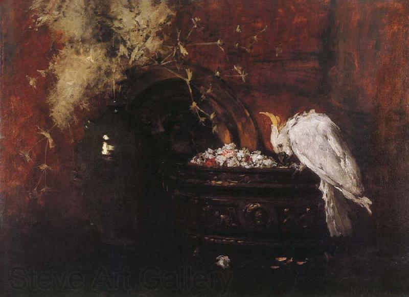 William Merritt Chase Still life and parrot Norge oil painting art
